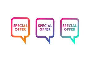Special offer label for promotion product vector