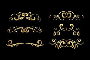 Golden borders and dividers vector eps 10