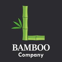 Letter l bamboo logo template illustration. Suitable for your business. vector