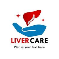 Liver care logo template illustration. suitable for clinic, medical, hospital, cardiology, pharmacy etc vector