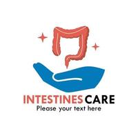 Intestines care logo template illustration. suitable for medical, hospital, clinic, doctor, pharmacy, etc vector