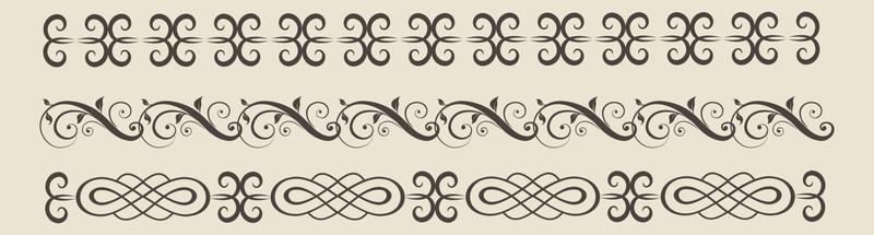 Set of decorative borders vector