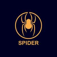 logo with orange spider image vector