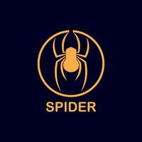 logotipo con imagen de araña naranja vector