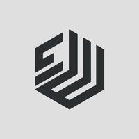 monogram logo design with letters e and w vector