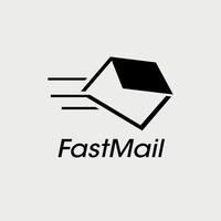 express message delivery logo design with flying envelope image vector