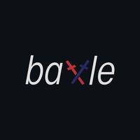 typographic art with one of the letters in the writing resembling a written word vector
