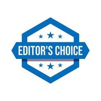 Editors choice rating application icon label design vector