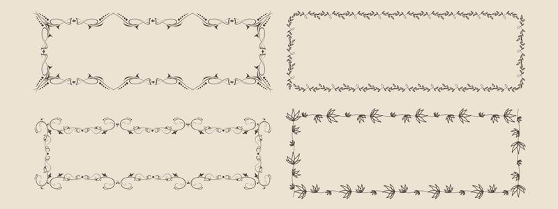 Set of decorative frames vector