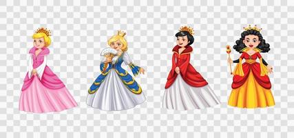 Fairy tale characters cartoon set vector
