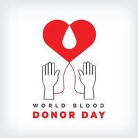 día mundial del donante de sangre 14 de junio vector fondo del día del donante de sangre
