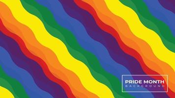 banner del mes del orgullo fondo del mes del orgullo en el mes del orgullo concepto colorido del arco iris lgbt vector