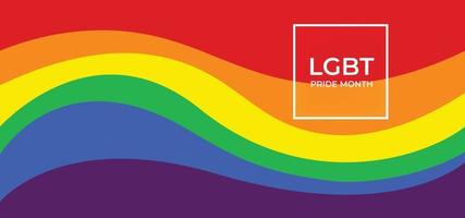 banner del mes del orgullo fondo del mes del orgullo en el mes del orgullo concepto colorido del arco iris lgbt vector