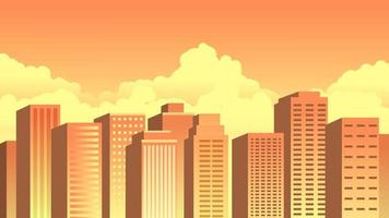 Minimalist city skyline vector background