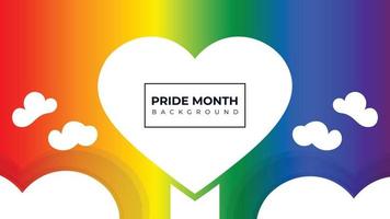 Pride Month Banner, Pride Month Background On Pride Month Colorful Rainbow Concept LGBT vector