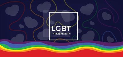 Pride Month Banner, Pride Month Background On Pride Month Colorful Rainbow Concept LGBT vector