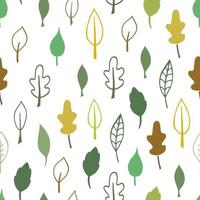 Seamless pattern with autumn leaves in yellow, green, orange, brown colors. For wallpapers, backgrounds, wrapping paper, autumn cards vector