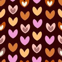 Simple seamless pattern of hearts vector