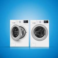 Vector illustration of  two   washers on blue background. Front