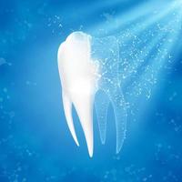 Abstract medical background. Tooth reconstruction. vector