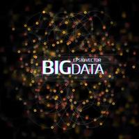 Big Data Visualization. Abstract Background with Dots Array and Lines vector