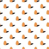 Seamless pattern egg illustration placed on a bright background with shadow draped back.