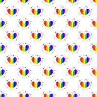 Seamless heart pattern background showing the color of the lgbt group  The concept of accepting diversity vector