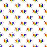 Seamless heart pattern background showing the color of the lgbt group  The concept of accepting diversity vector