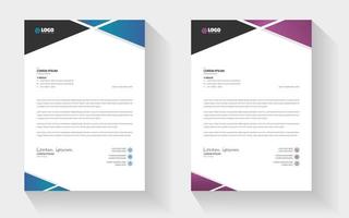 corporate modern business letterhead design template with purple and blue colors. creative modern letterhead design template for your project. letter head, letterhead, business letterhead design. vector