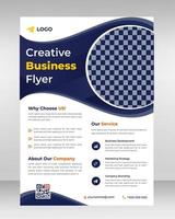 Corporate business flyer template design with blue color. marketing, business proposal, promotion, advertise, publication, cover page. digital marketing agency flyer design. new business  flyer design vector