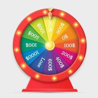 wheel of fortune 3d object isolated on white vector