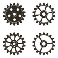 Set of gears on   white background vector