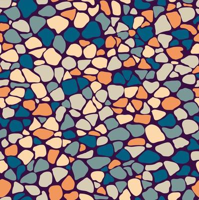 Seamless colorful chaotic mosaic pattern.
