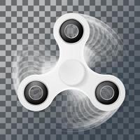 white Hand spinner with motion blur effect. vector