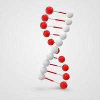 Abstract  colorful Dna molecule isolated on white background