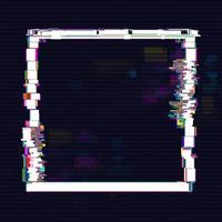 Glitched Square  Frame Design vector