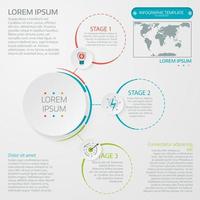 plantilla infográfica de negocios de presentación con 3 opciones. vector