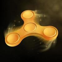 Colorful Fidget spinner.Llight spinning effects vector