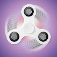 white Hand spinner with motion blur effect. vector