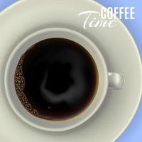 plantilla de vector de cartel con taza de café. publicidad de cafe s