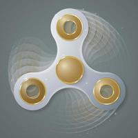 white Hand spinner with motion blur effect. vector