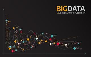 Big data visualization. Futuristic vector background.