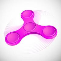 Rolling fidget spinner, perspective view, rotation effect vector