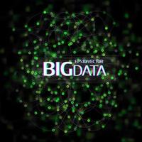 Big Data Visualization. Abstract Background with Dots Array and Lines vector