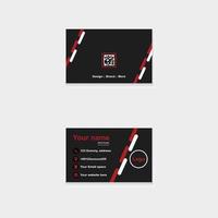 Modern business card template with abstract design vector