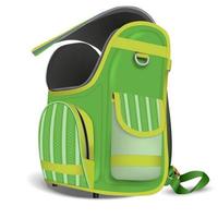 Empty open school satchel vector