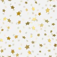 Abstract white modern seamless pattern with gold stars. vector