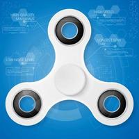 Spinner infographic template vector