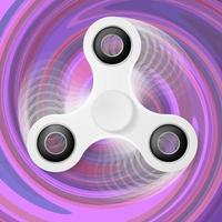 spinner de mano blanca con efecto de desenfoque de movimiento. vector