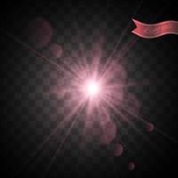 Star burst with sparkles. Glow light effect. Vector illustration